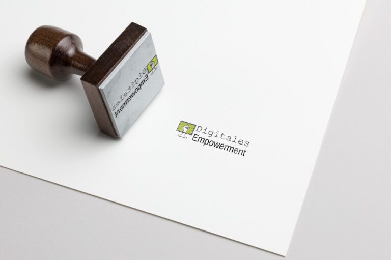 Ein Logostempel von digitalem empowerment